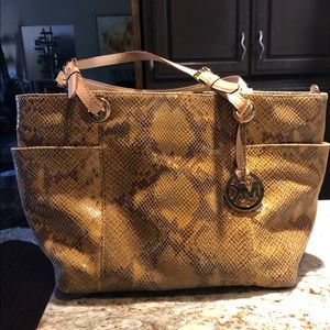 Michael Kors snakeskin tote/purse.
